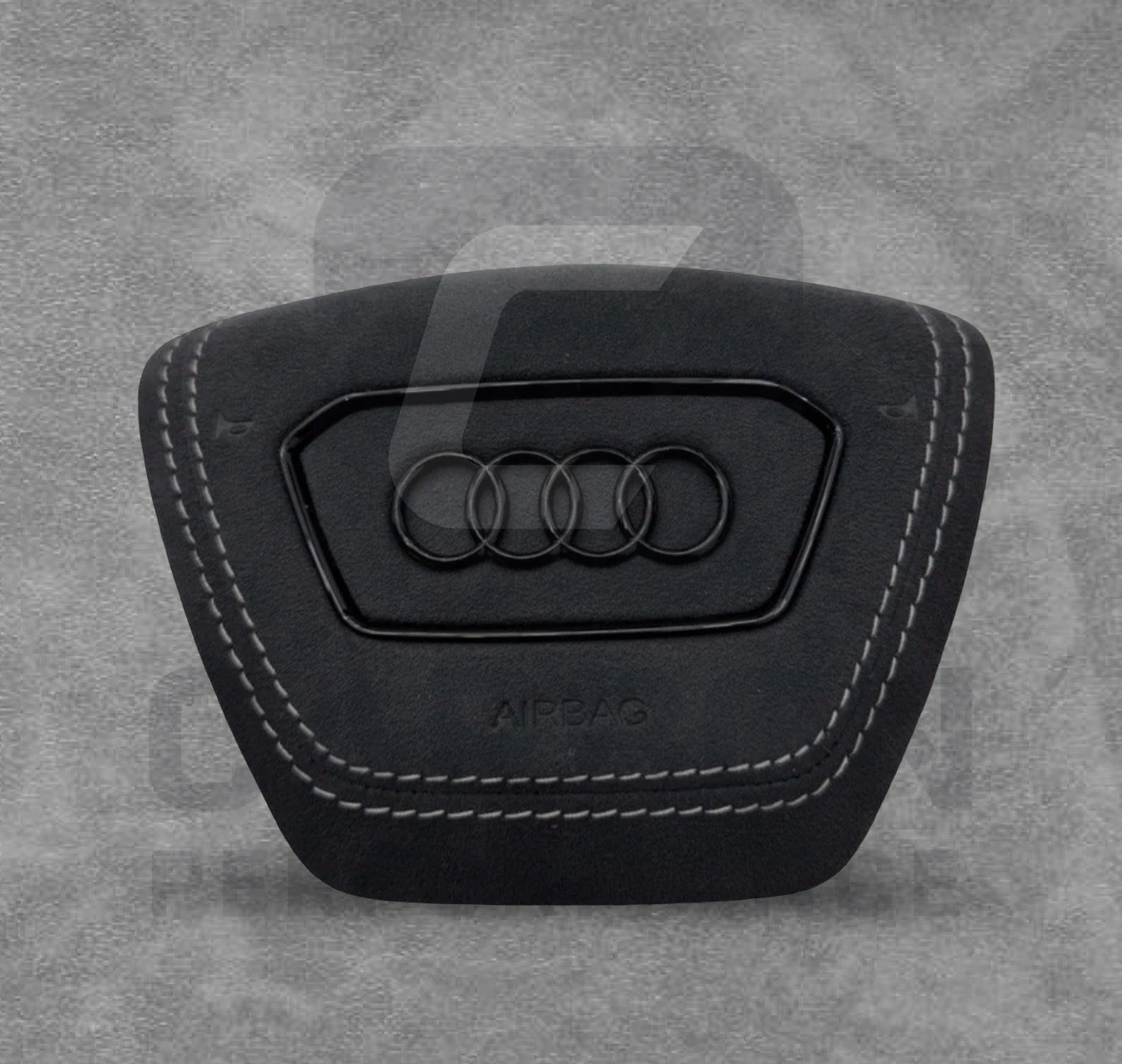 Audi Steering Wheel Air COVER Alcantara WHITE Stitch - Image 4