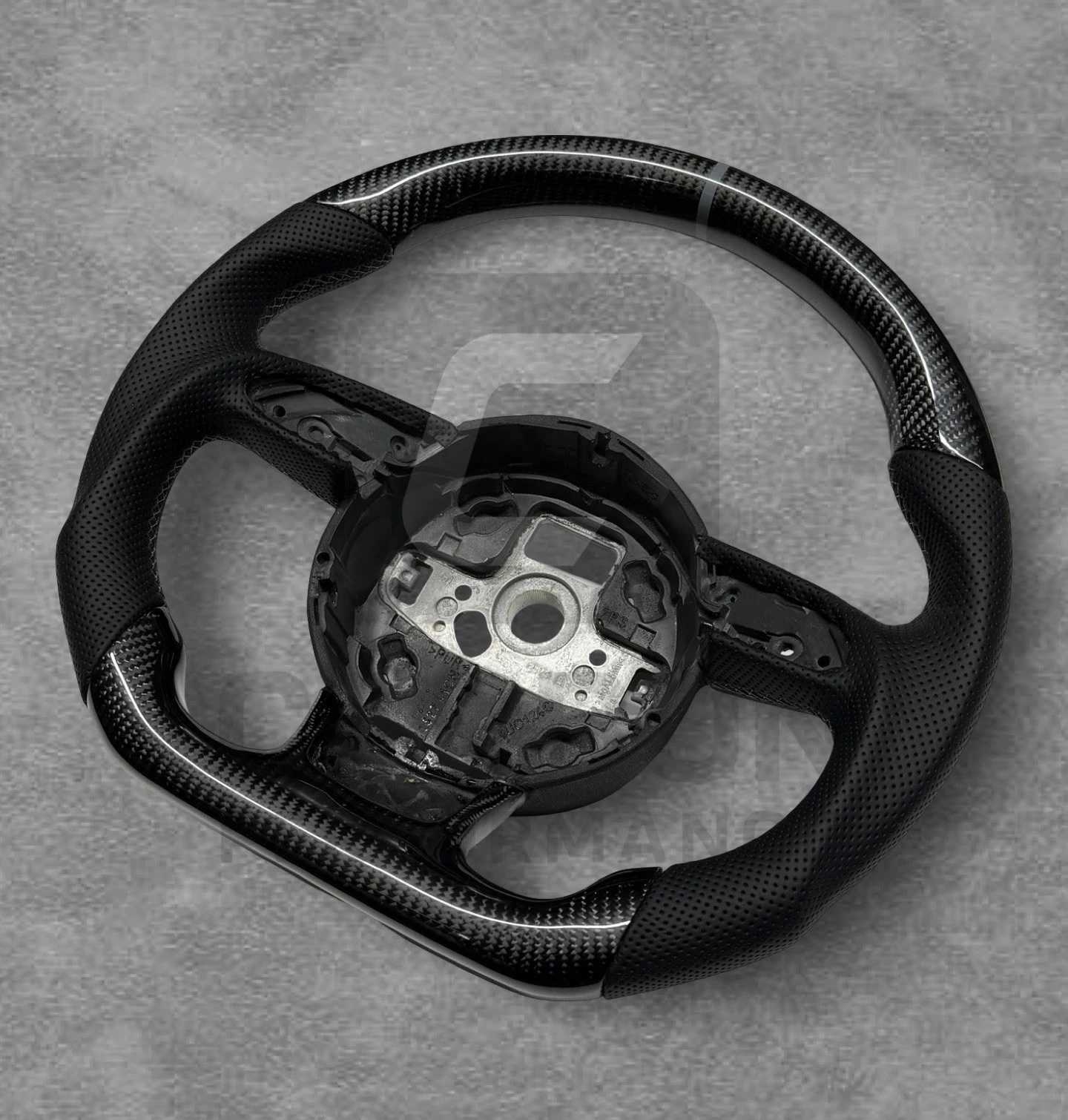 AUDI LEATHER CARBON FLAT BOTTOM STEERING WHEEL - Image 6