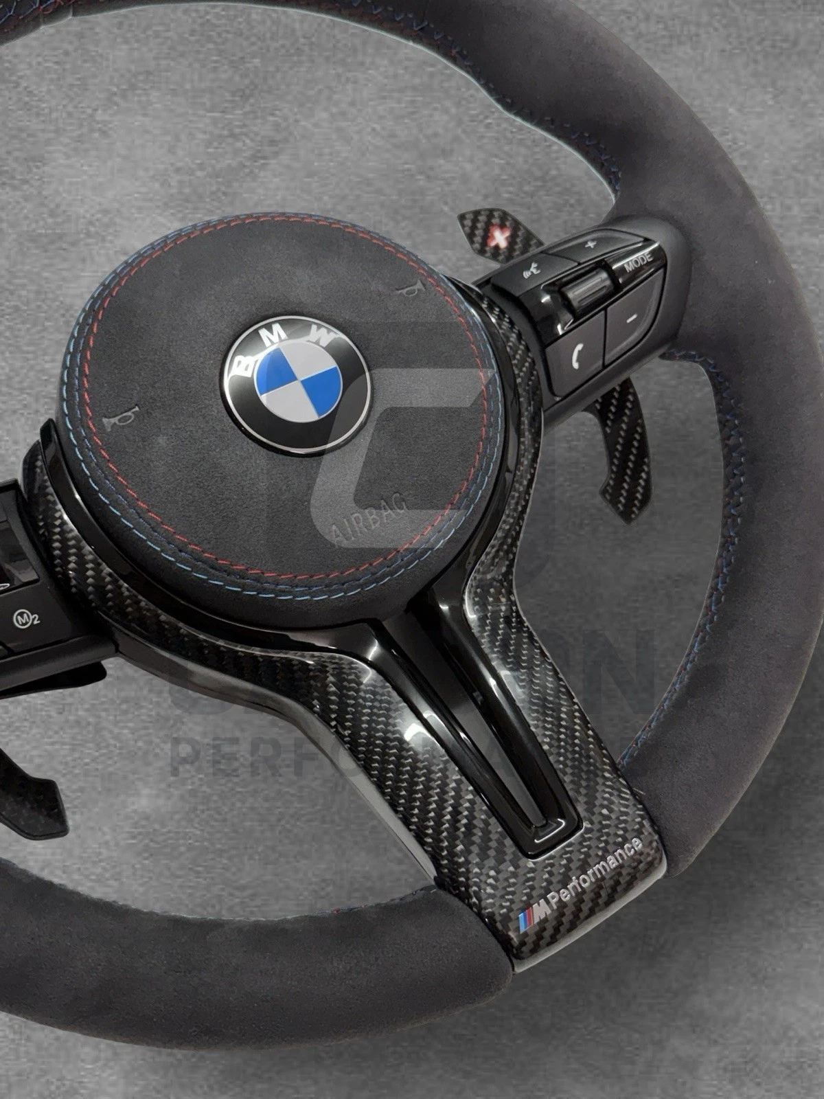 Alcantara Heated M Steering Wheel F Series For BMW - Image 4