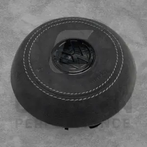 VW Golf Steering Wheel Air COVER Alcantara WHITE stitch