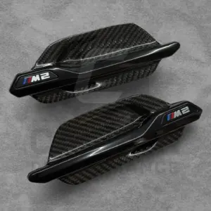 - Real Carbon Fibre Wing Fender Vents Grille Cover Trim For BMW Replacement