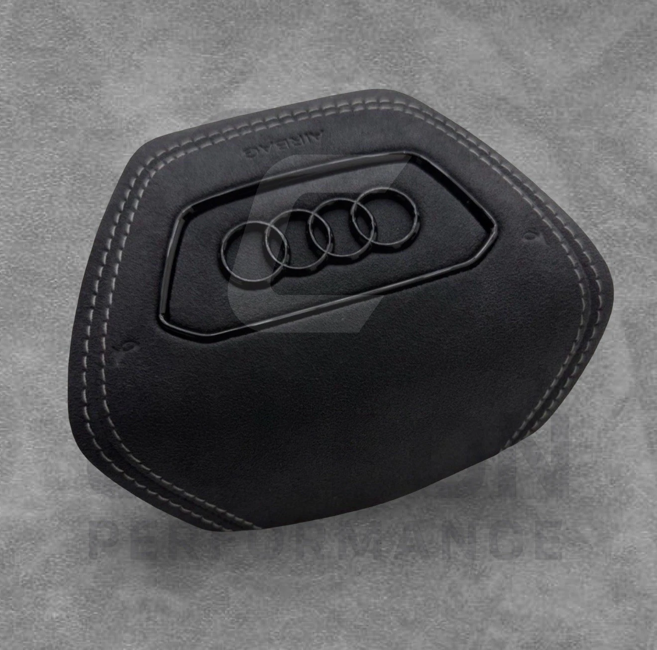 Audi Steering Wheel Air COVER Alcantara WHITE Stitch - Image 5