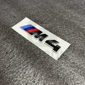 - G80 STYLE BMW M4 REAR BOOT BADGE SILVER/GLOSS BLACK