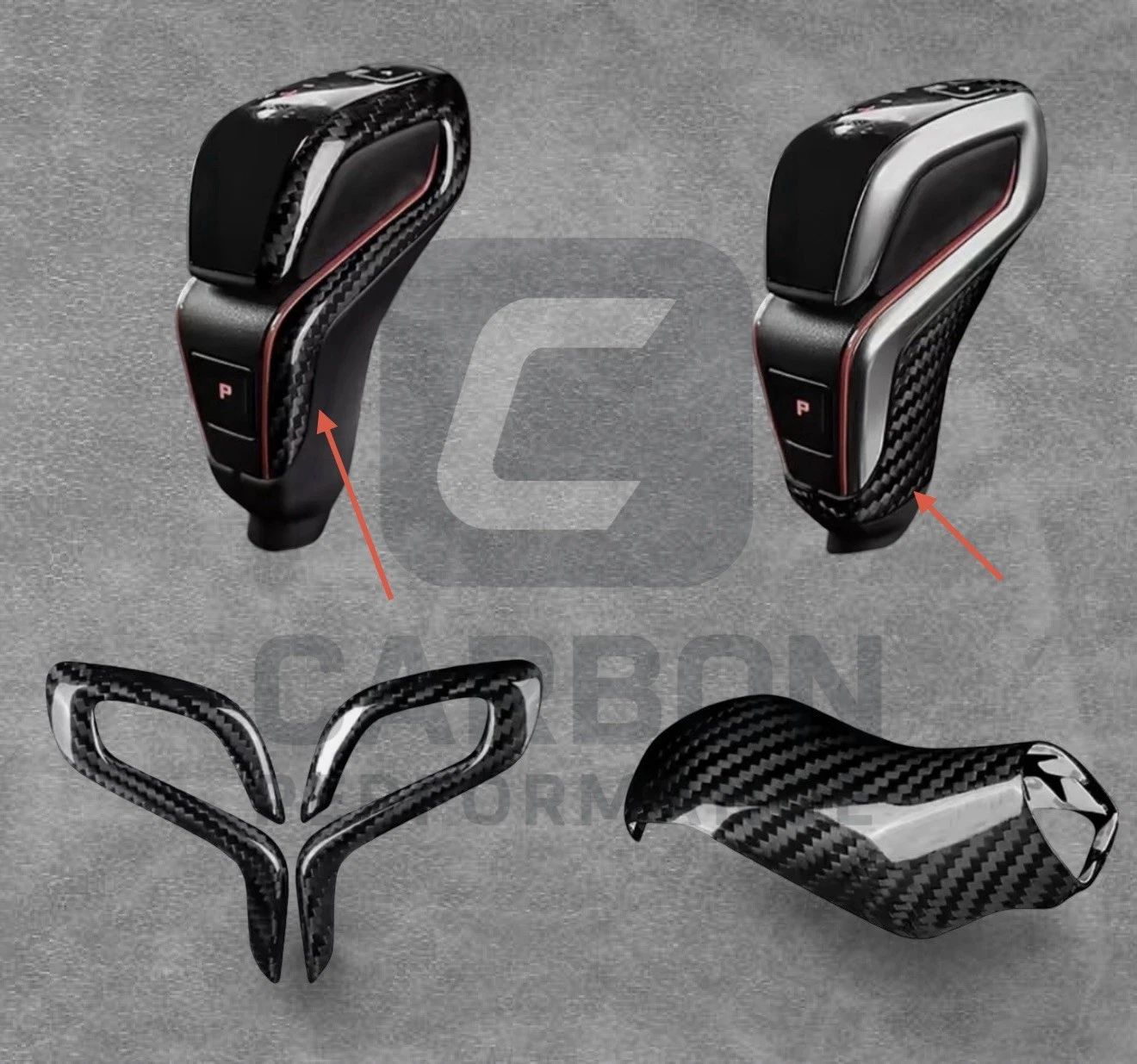 - Carbon Fibre Gear Shift Knob Cover Set for BMW