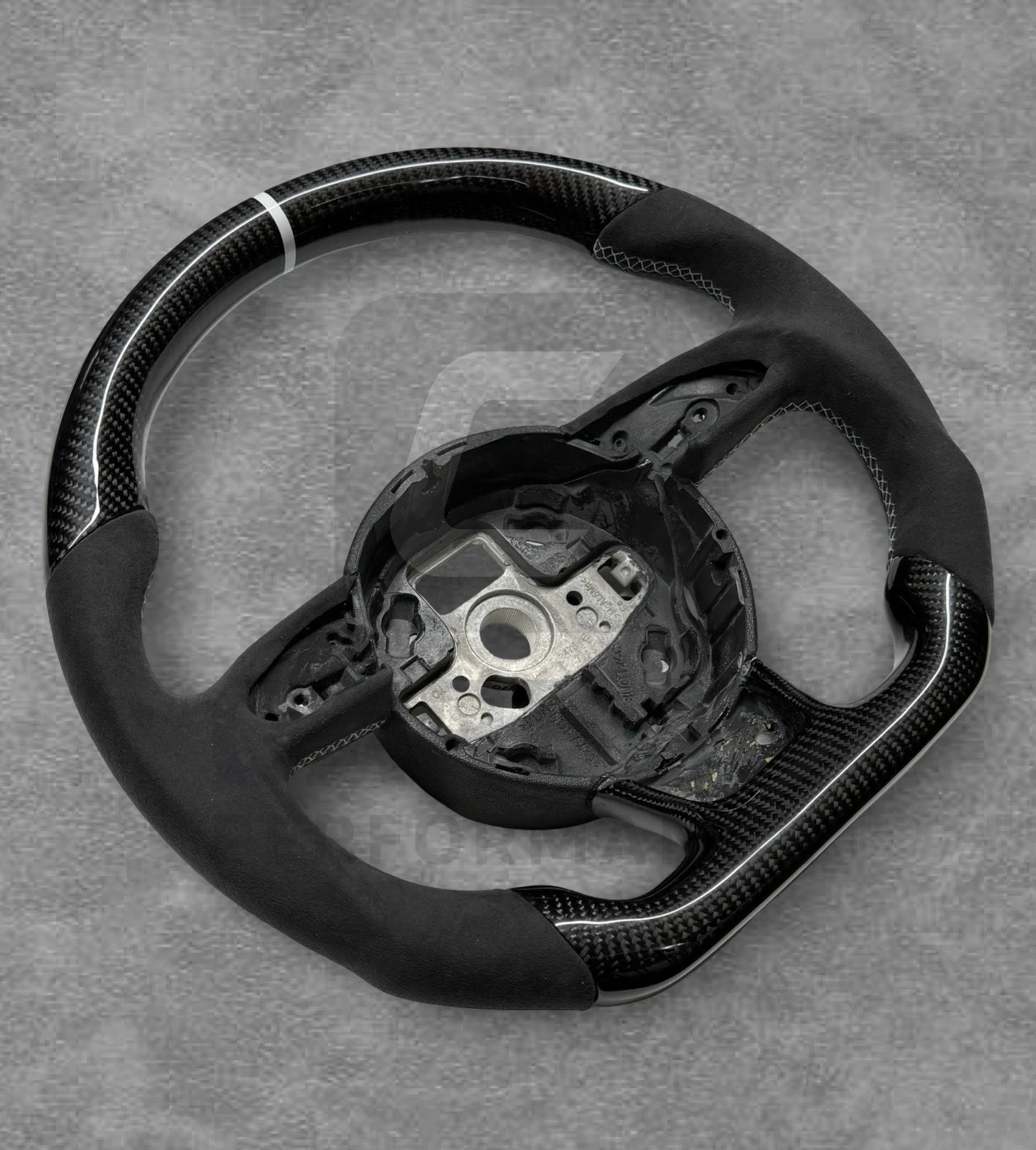 AUDI ALCANTARA CARBON FLAT BOTTOM STEERING WHEEL - Image 2