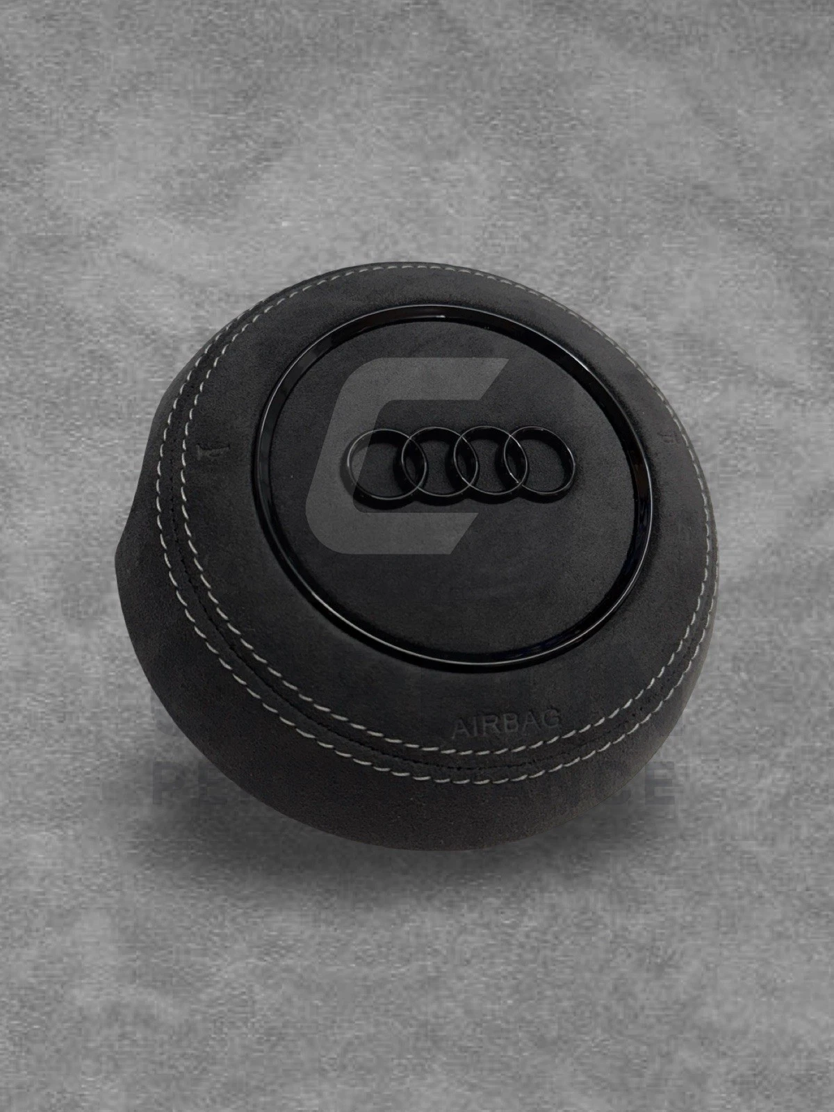 Audi Steering Wheel Air COVER Alcantara/White - Image 2