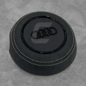 Audi Steering Wheel Airbag COVER Leather/White