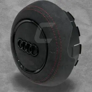 Audi Steering Wheel Air Bag Cover Alcantara/Red PFL
