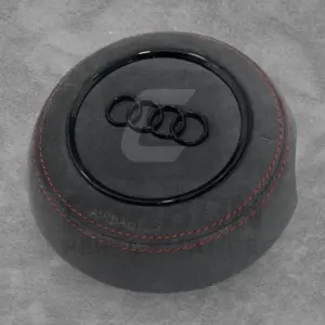Audi Steering Wheel Air COVER Alcantara/Red