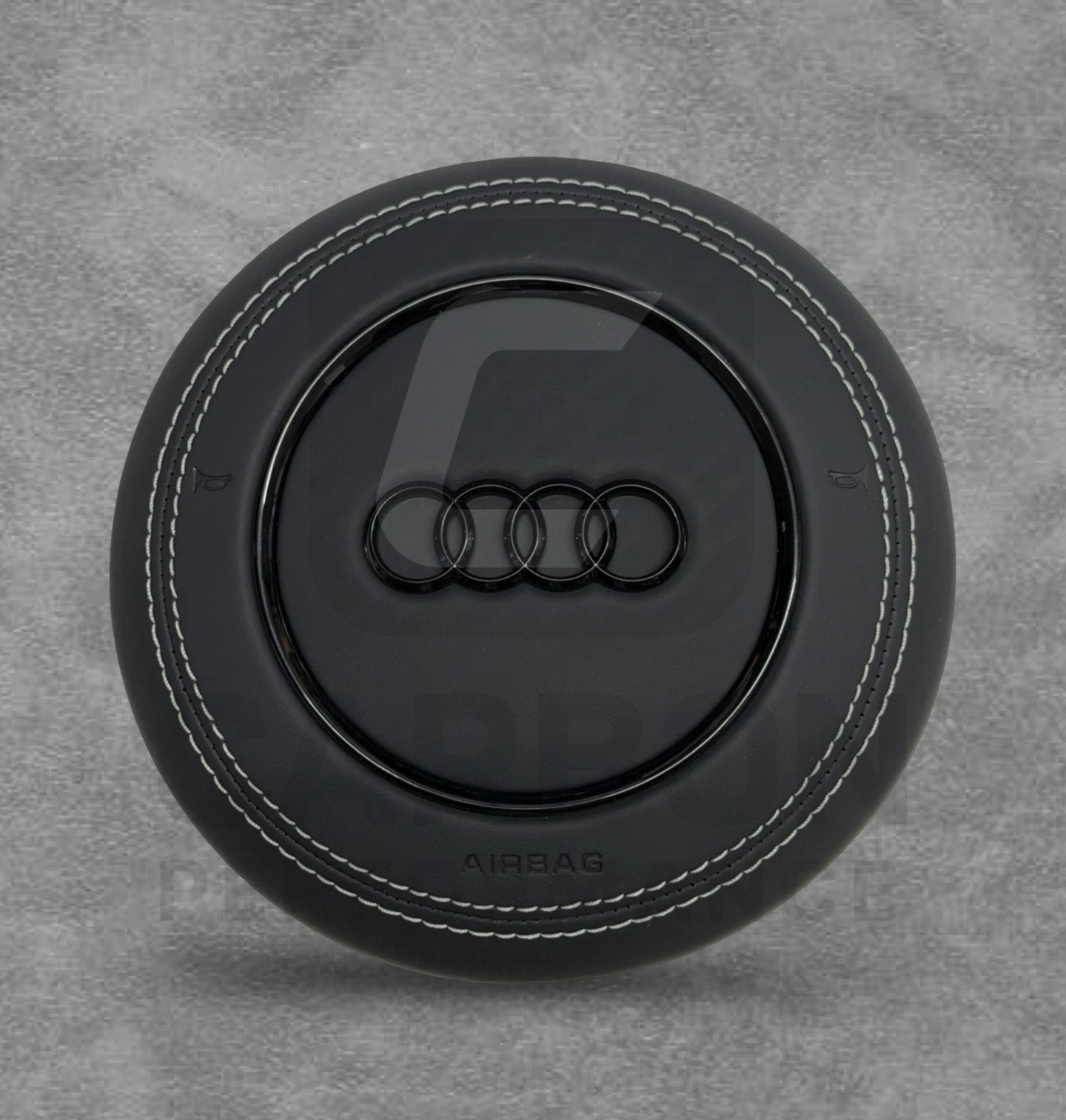 Audi Steering Wheel Air COVER Leather/white 2008-2012 - Image 3
