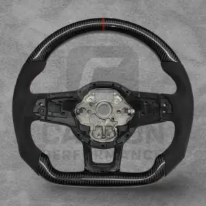 Real Carbon Wheel VW Alcantara Red Stitch