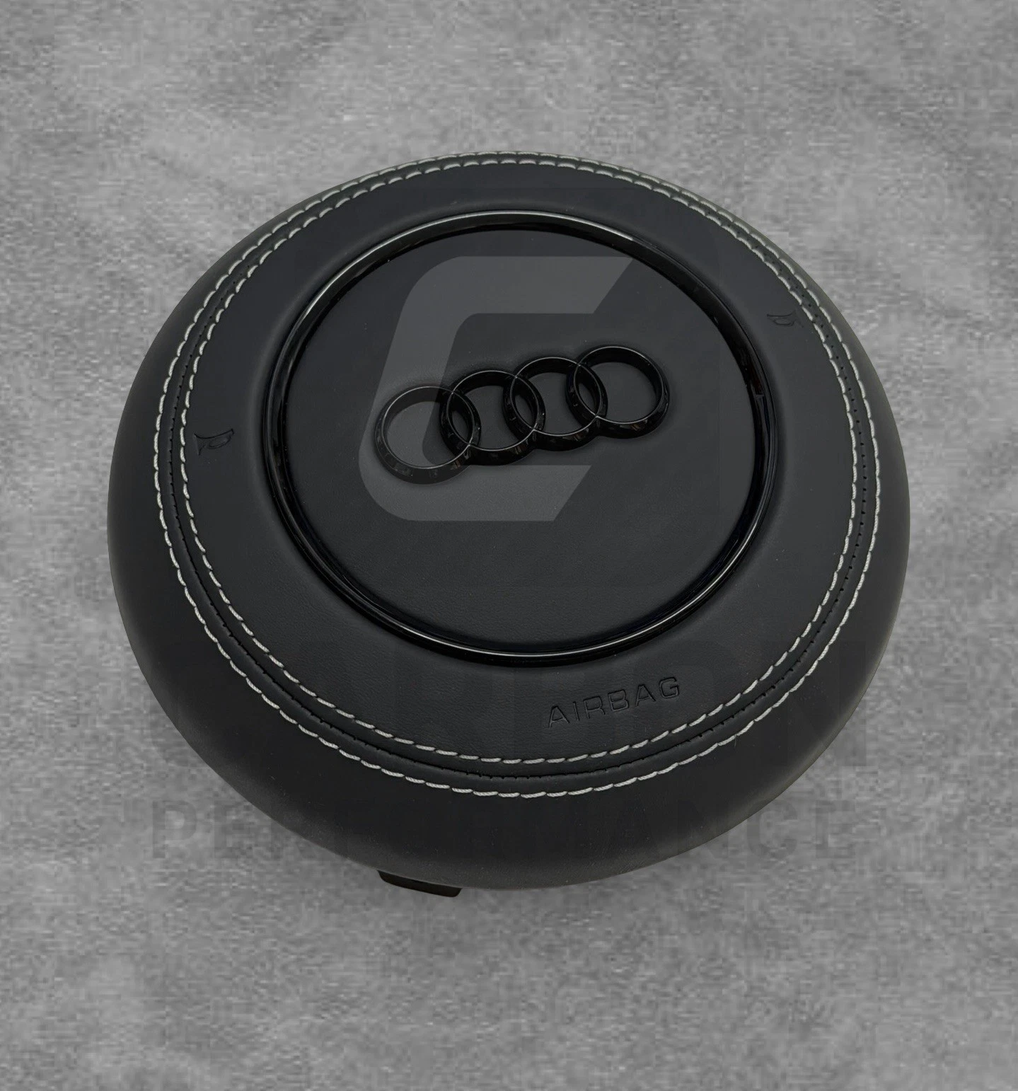 Audi Steering Wheel Air COVER Leather/white 2008-2012 - Image 2