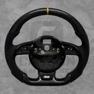 AUDI ALCANTARA CARBON FLAT BOTTOM STEERING WHEEL