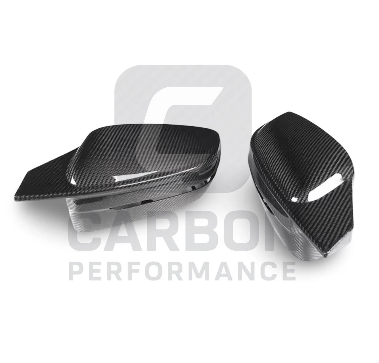 - CARBON FIBRE WING MIRROR COVER CAPS HIGH GLOSS FOR BMW - Image 2