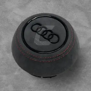 Audi Steering Wheel Air Cover Alcantara/Red