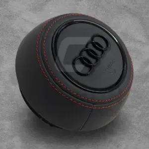AUDI STEERING WHEEL AIR COVER LEATHER / RED