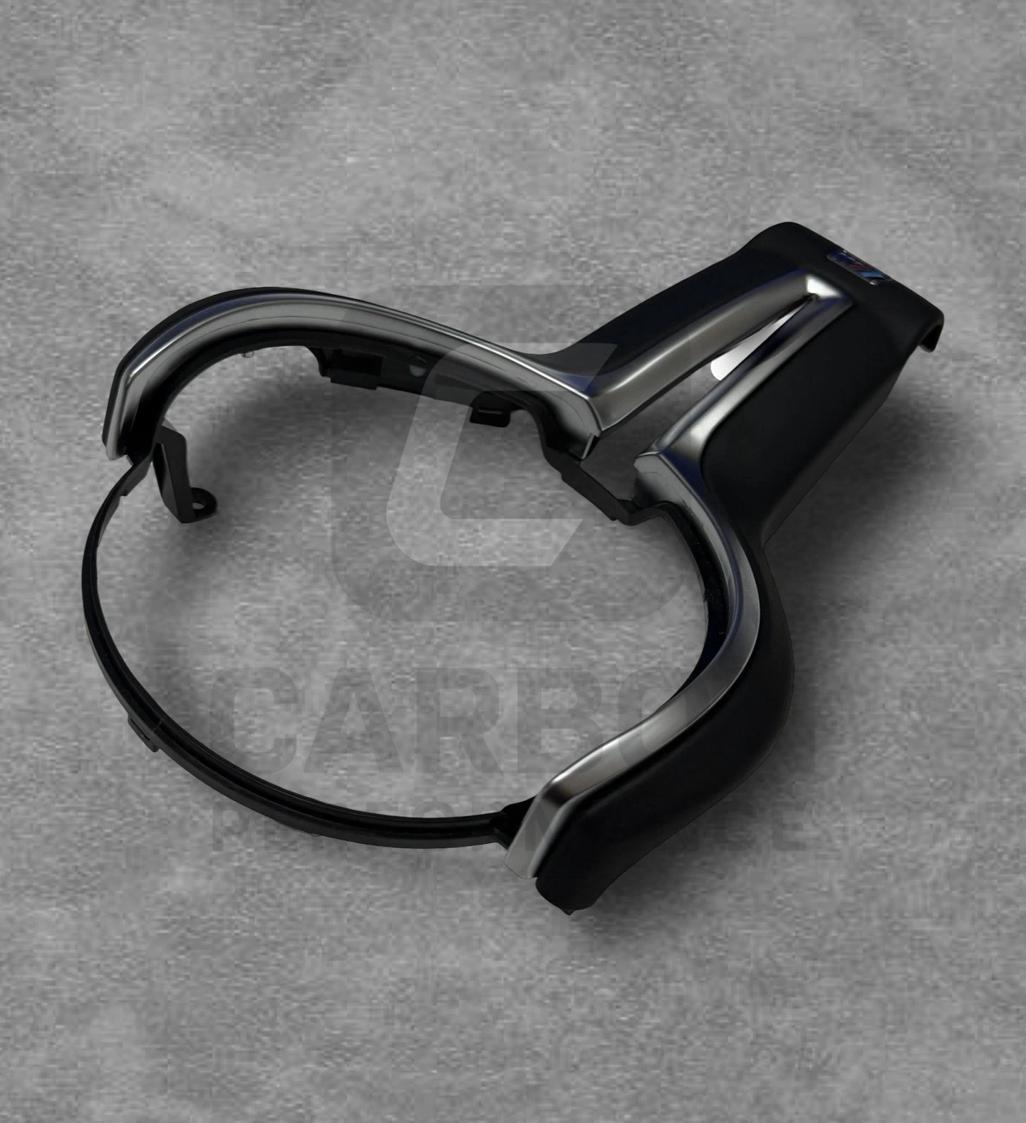 - BMW LEATHER STEERING WHEEL TRIM SILVER - Image 3