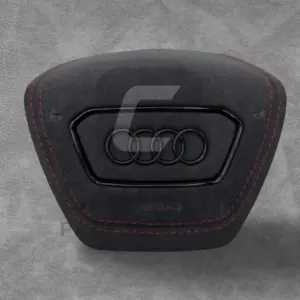 Audi Steering Wheel Air COVER Alcantara RED Stitch