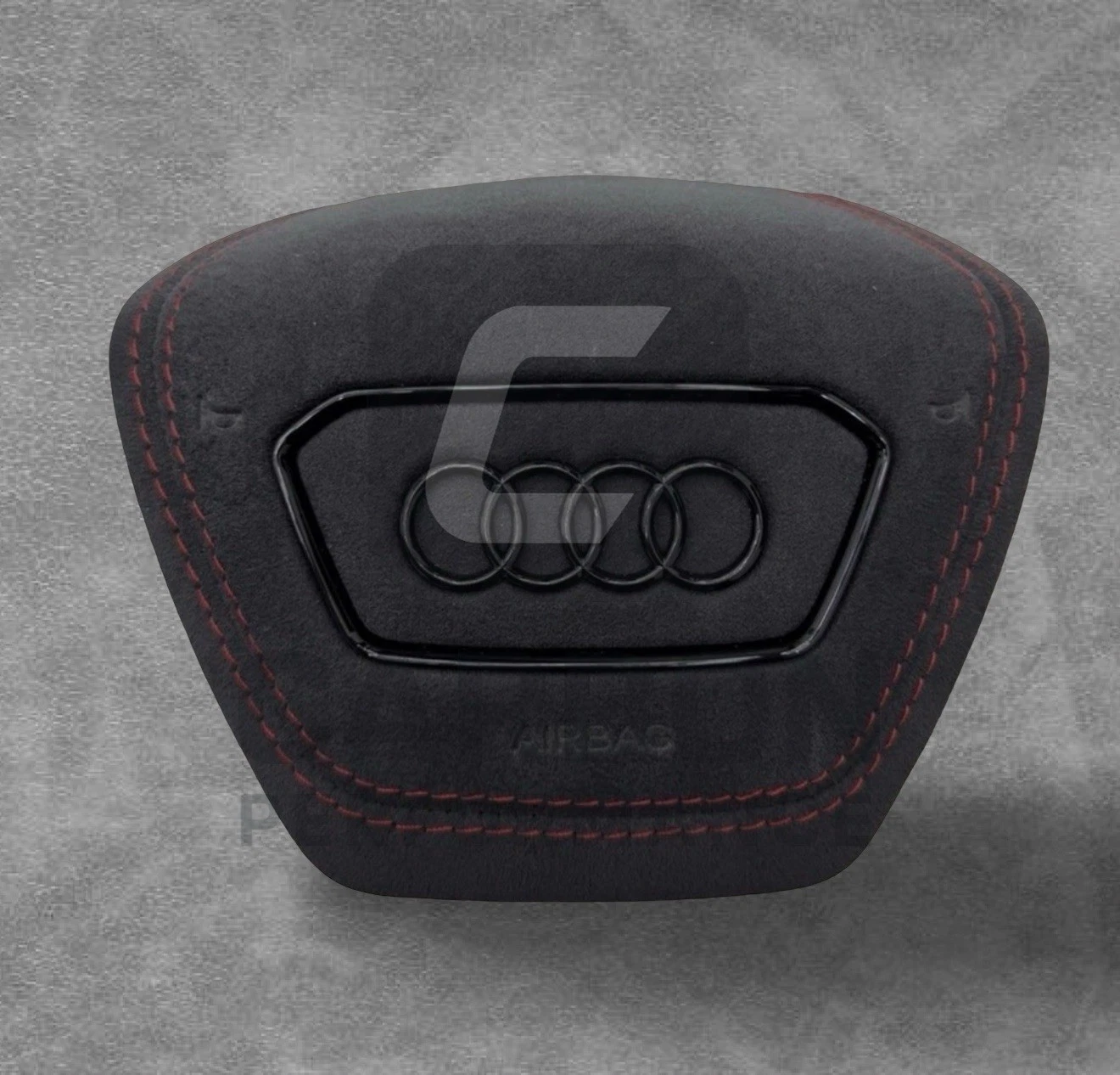Audi Steering Wheel Air COVER Alcantara RED Stitch