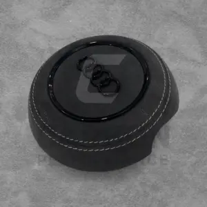 Audi Steering Wheel Air COVER Alcantara/White