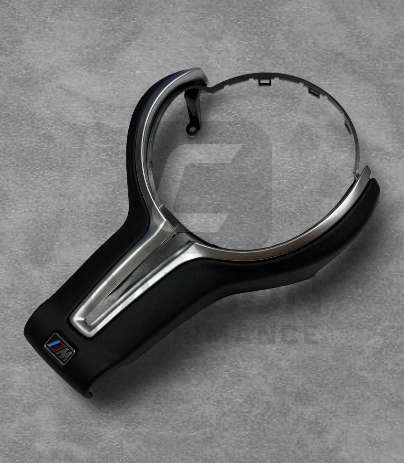 - BMW LEATHER STEERING WHEEL TRIM SILVER - Image 2