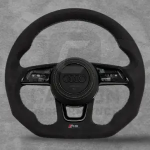 Audi Alcantara Steering Wheel 8V  White Stitch