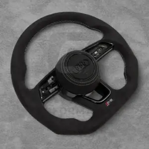 Audi Alcantara Steering Wheel White Stitch