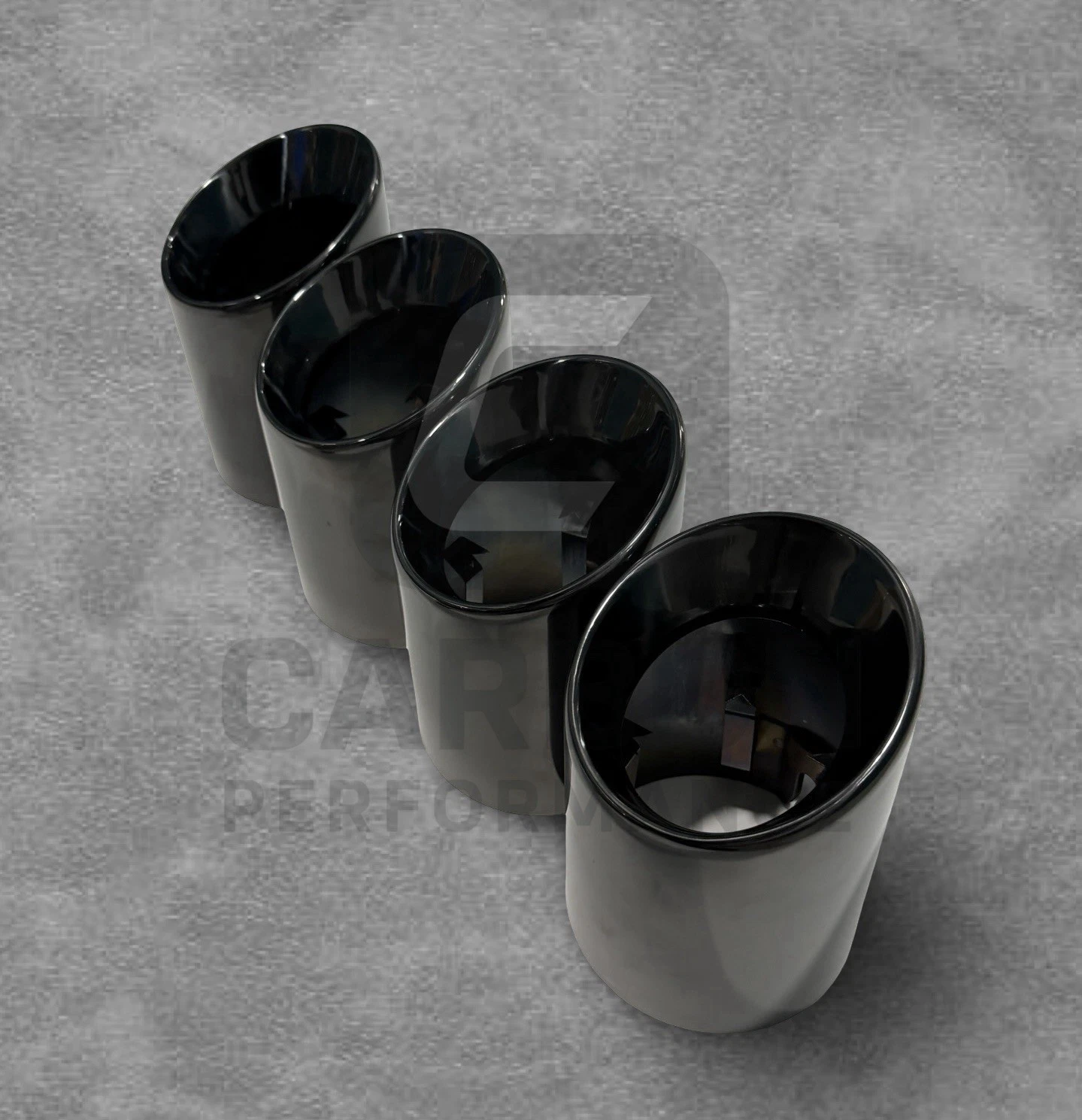 - Gloss Black Exhaust Tips 4” Set For BMW Slanted OEM+ Look - Image 11
