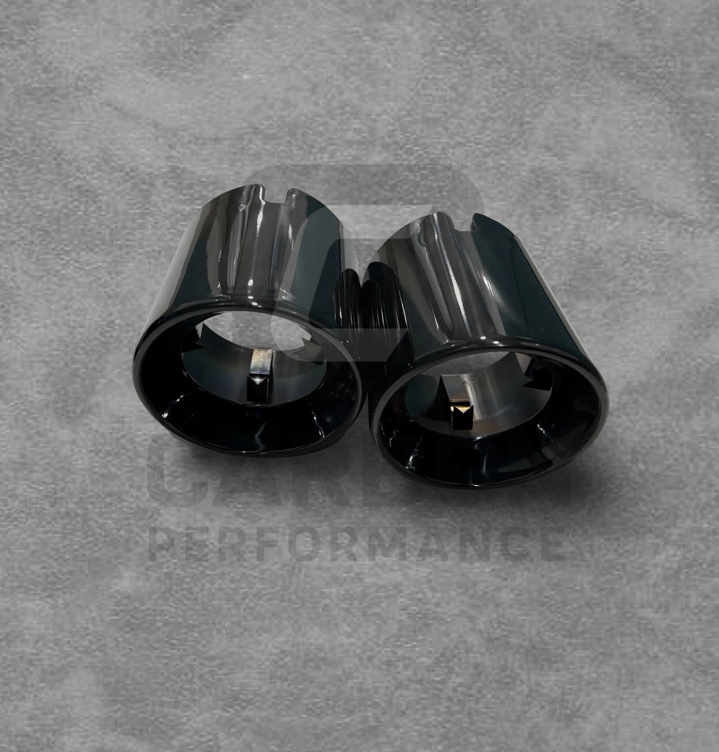 - Gloss Black Exhaust Tips 4” Set For BMW Slanted OEM+ Look - Image 10