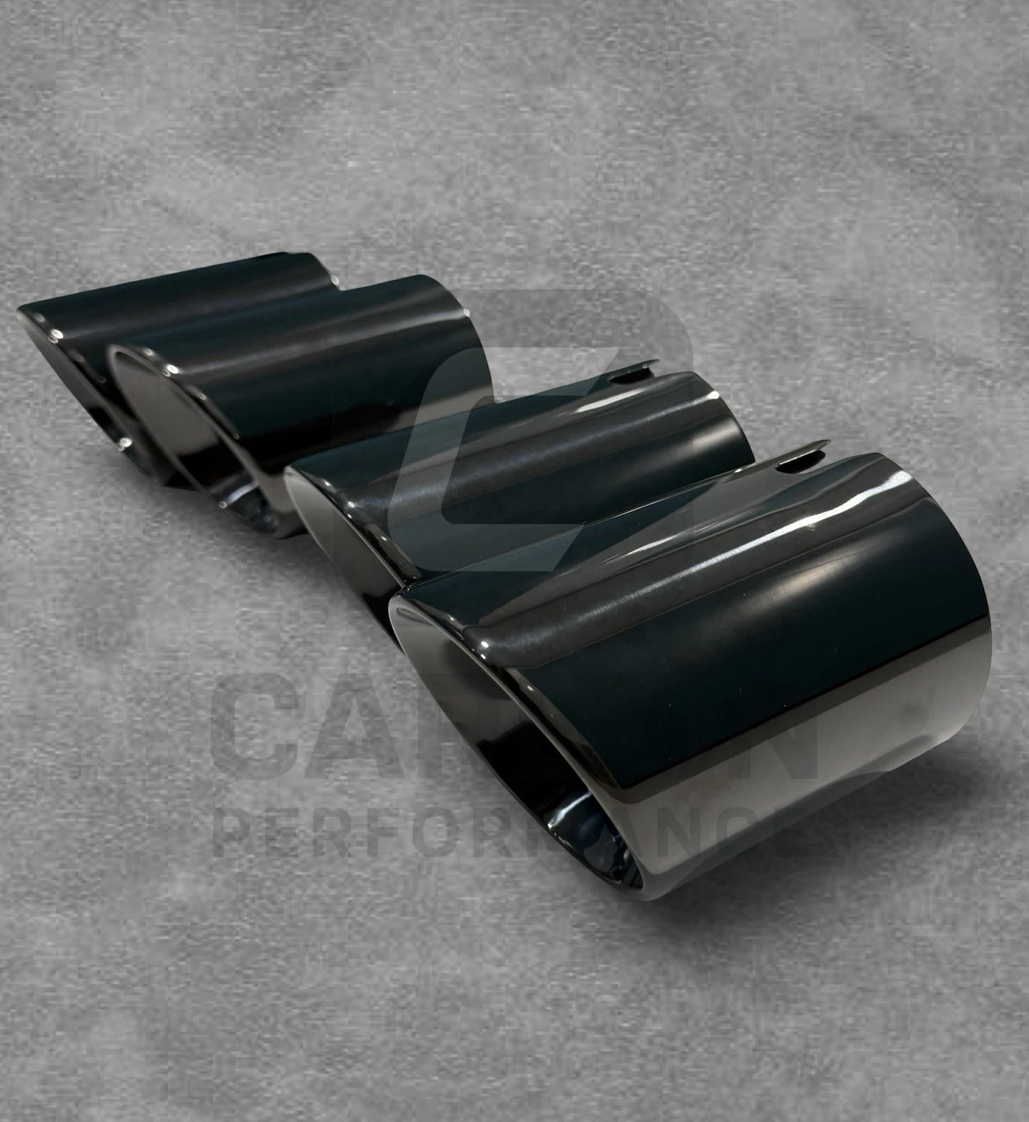 - Gloss Black Exhaust Tips 4” Set For BMW Slanted OEM+ Look - Image 9