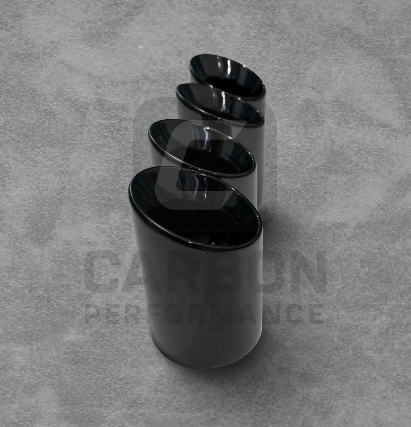 - Gloss Black Exhaust Tips 4” Set For BMW Slanted OEM+ Look - Image 8