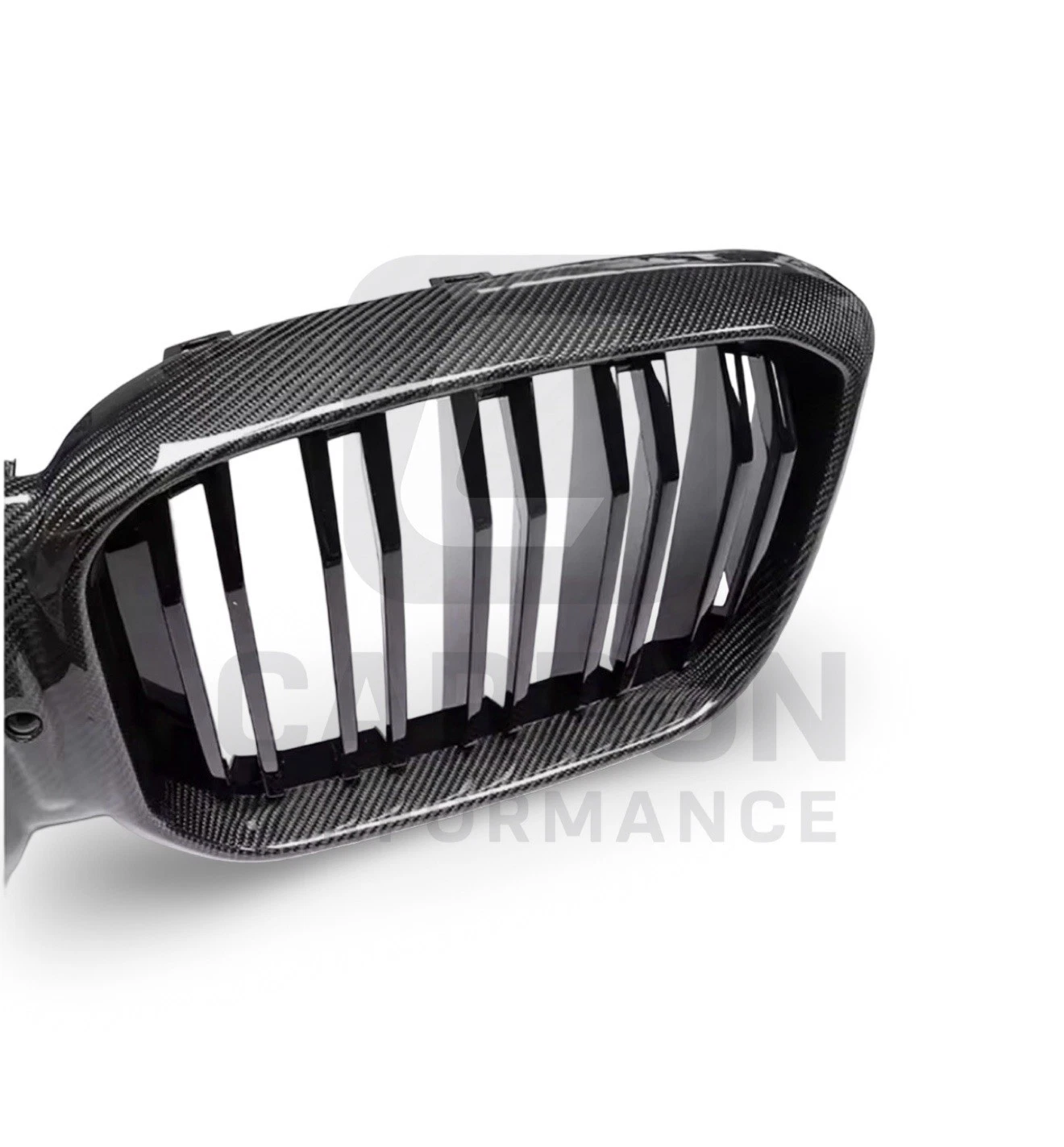 - REAL CARBON FIBRE FRONT KIDNEY GRILLS VENT TRIM FOR BMW - Image 5