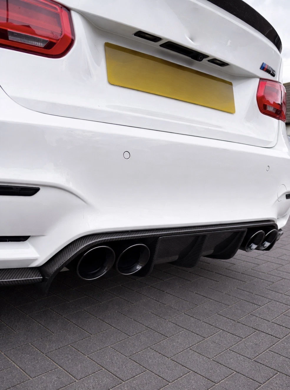 - Gloss Black Exhaust Tips 4” Set For BMW Slanted OEM+ Look - Image 3