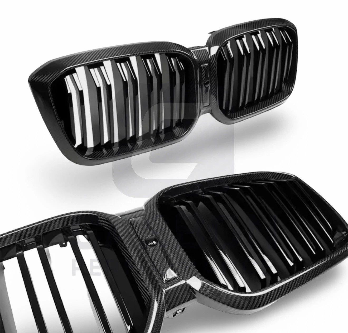 - REAL CARBON FIBRE FRONT KIDNEY GRILLS VENT TRIM FOR BMW