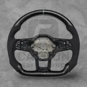 Real Carbon Wheel VW Alcantara Grey Stitch