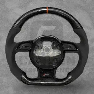 AUDI ALCANTARA CARBON FLAT BOTTOM STEERING WHEEL