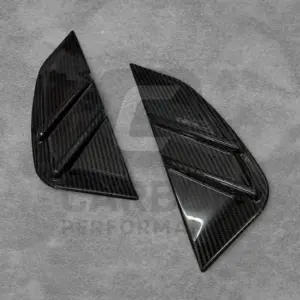 - FRONT SIDE VENT FENDER WING GRILLE TRIM REAL CARBON FIBRE FOR BMW