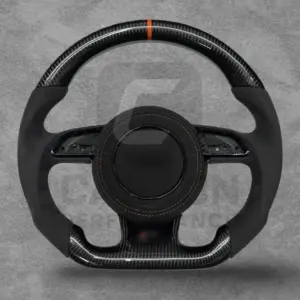 AUDI ALCANTARA CARBON FLAT BOTTOM STEERING WHEEL