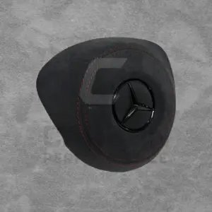 Mercedes Steering Wheel Air COVER Alcantara/Red