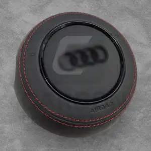 Audi Steering Wheel Air COVER Leather/Red