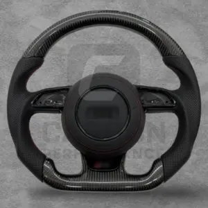 AUDI LEATHER CARBON FLAT BOTTOM STEERING WHEEL