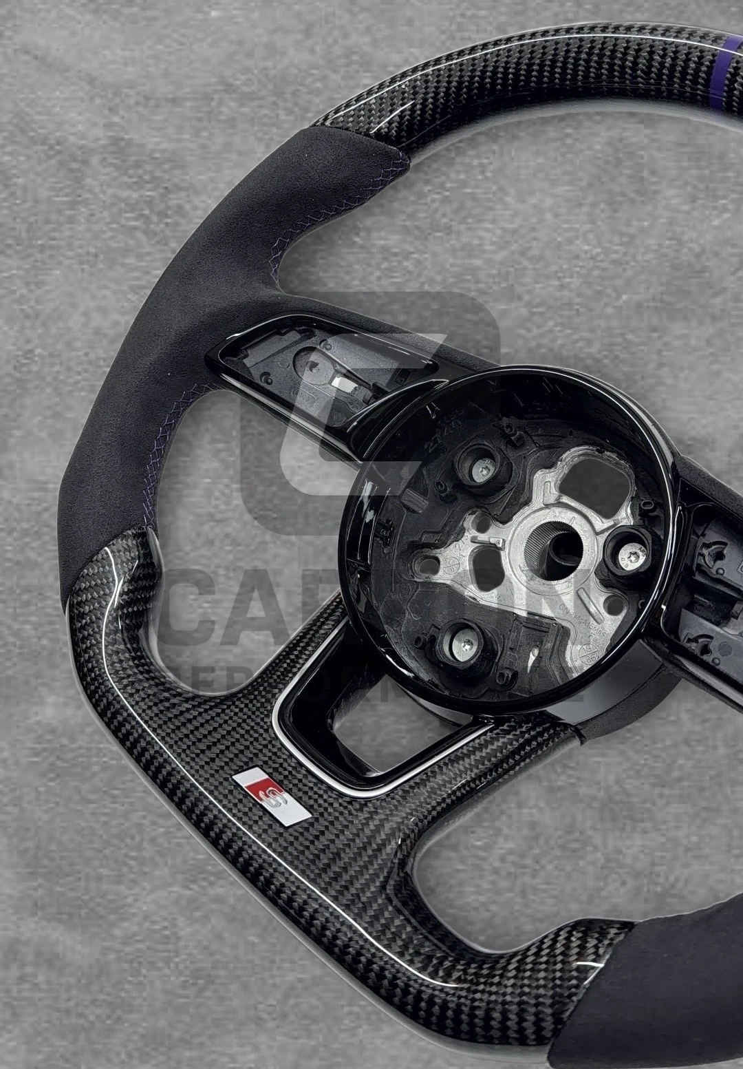 Audi Carbon fibre Alcantara Steering Wheel 8V 2016-2020 - Image 6
