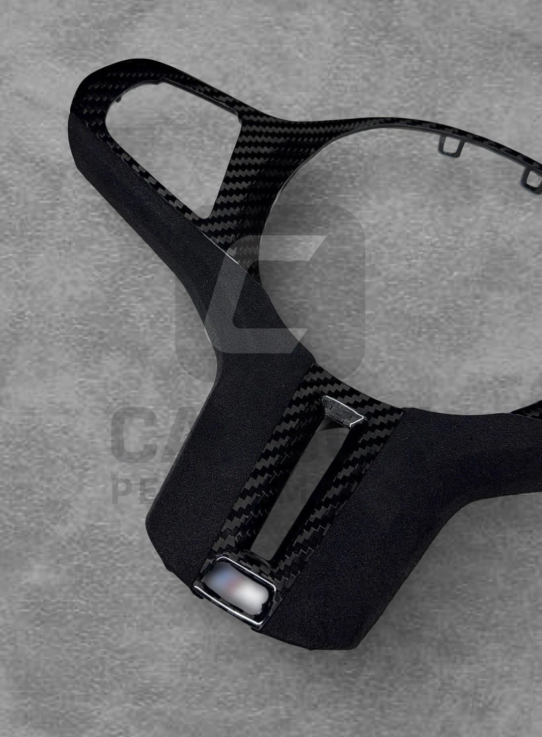 CARBON FIBRE ALCANTARA STEERING WHEEL TRIM FOR BMW - Image 5