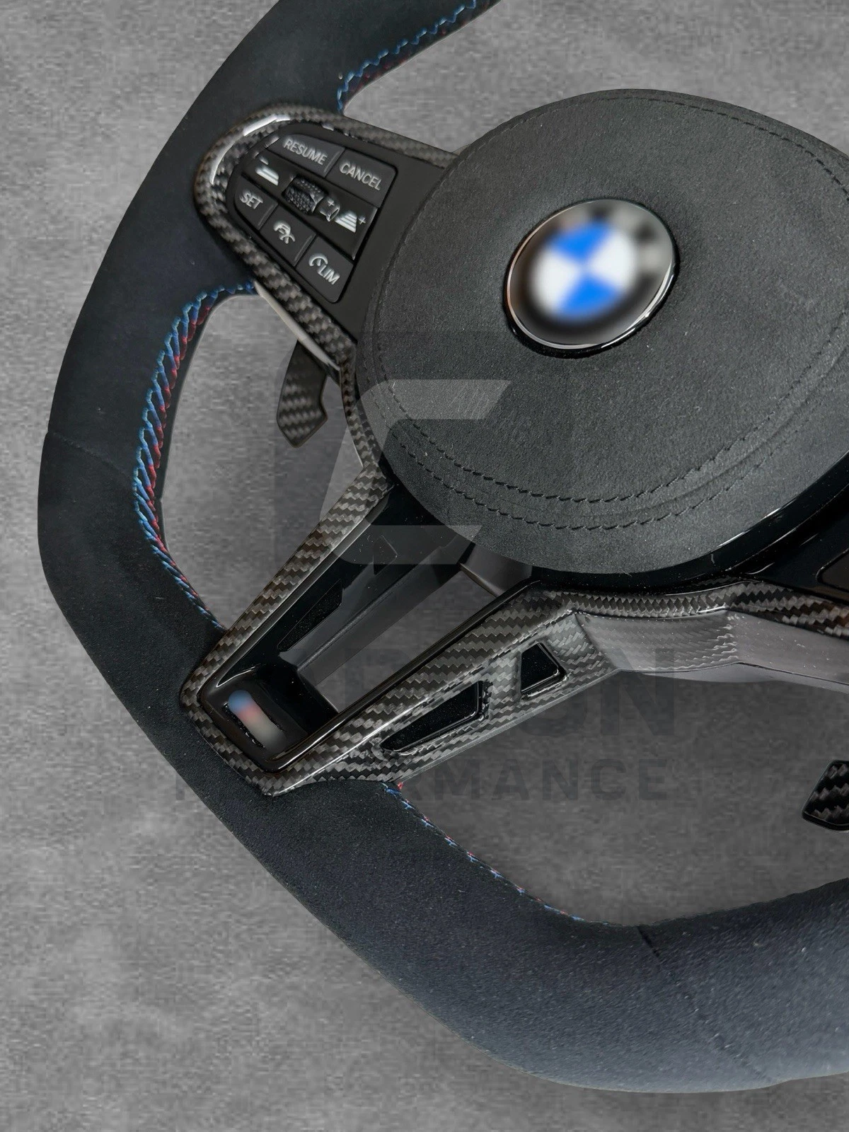 FOR BMW G SERIES STYLE ALCANTARA CARBON STEERING WHEEL - Image 9