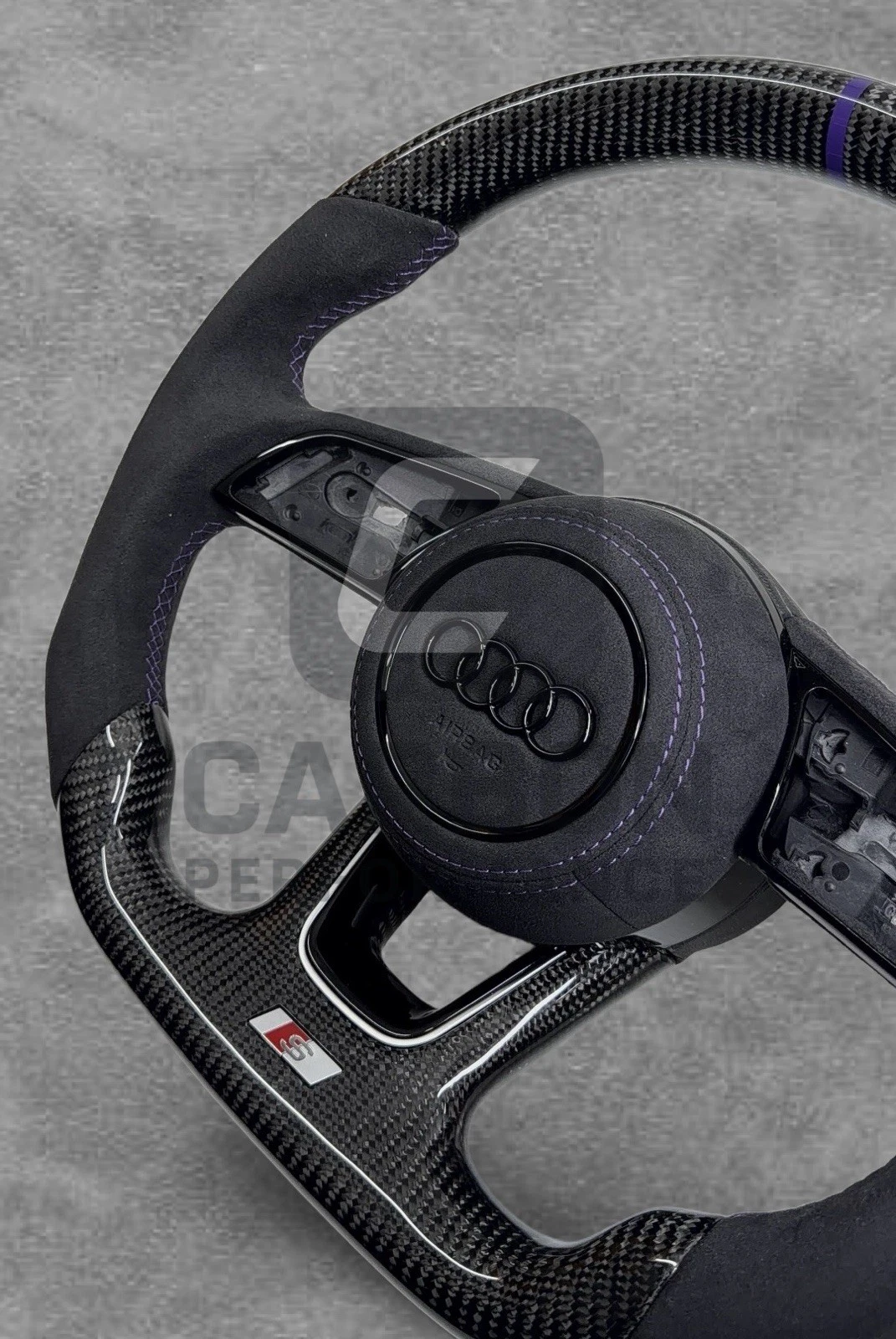 Audi Carbon fibre Alcantara Steering Wheel 8V 2016-2020 - Image 5