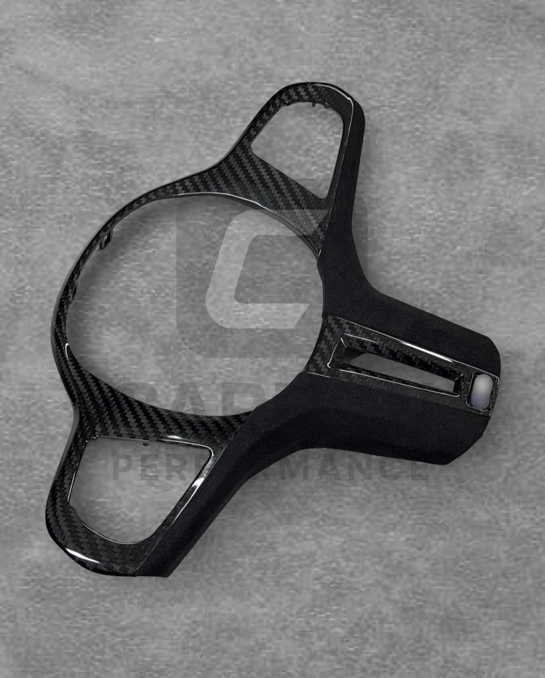 CARBON FIBRE ALCANTARA STEERING WHEEL TRIM FOR BMW - Image 4