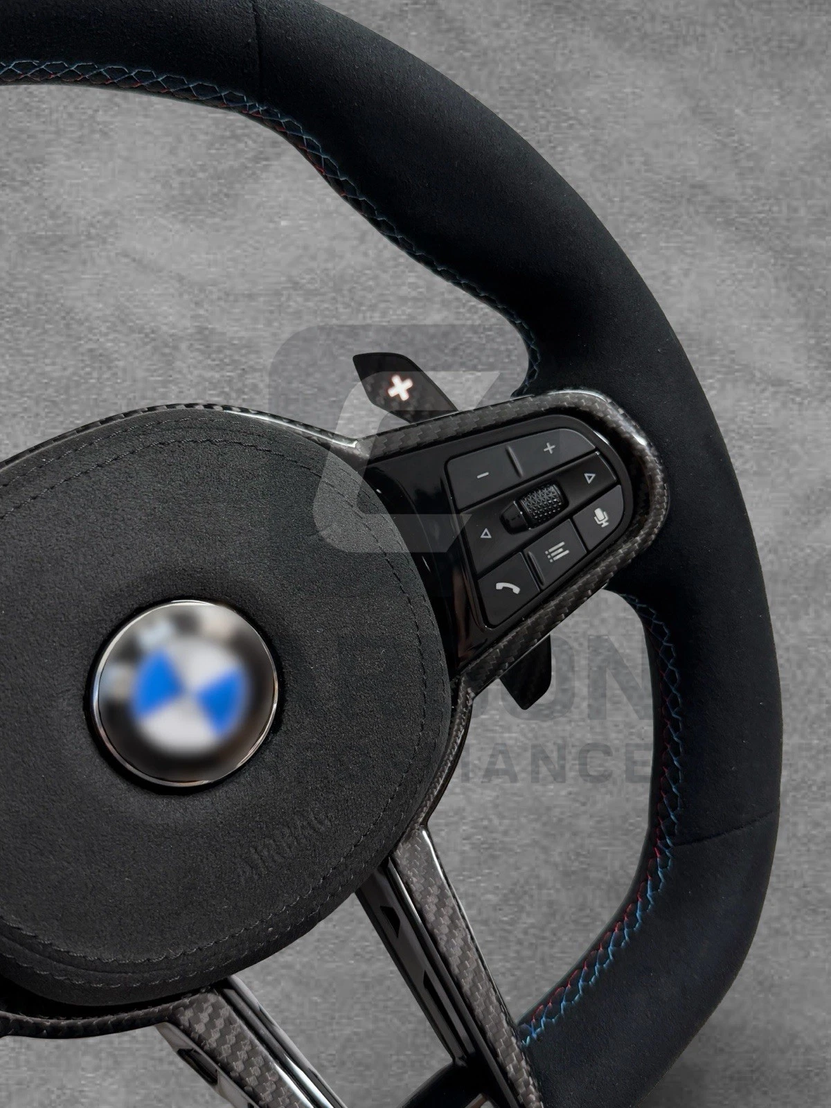 FOR BMW G SERIES STYLE ALCANTARA CARBON STEERING WHEEL - Image 8
