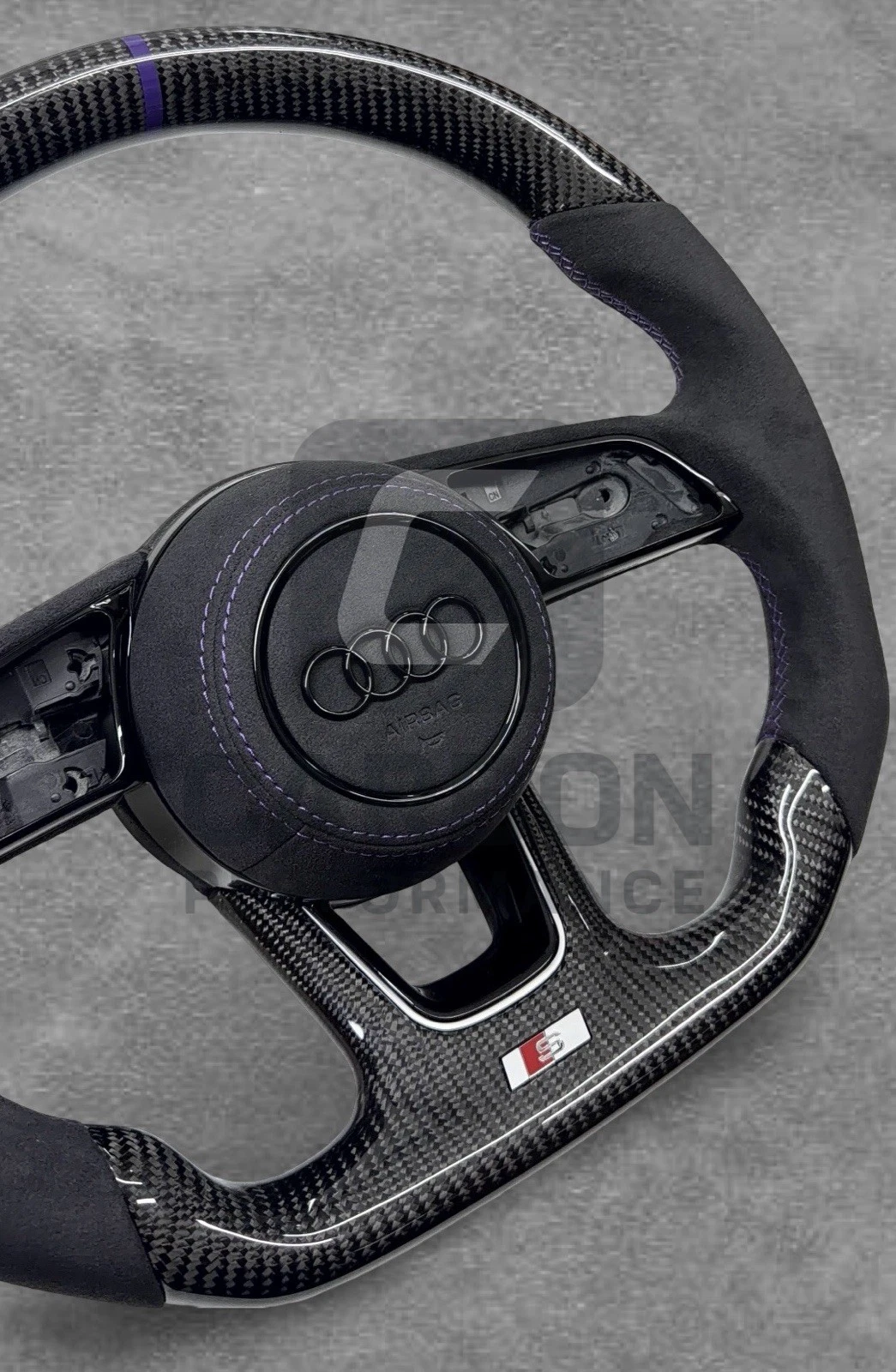 Audi Carbon fibre Alcantara Steering Wheel 8V 2016-2020 - Image 4