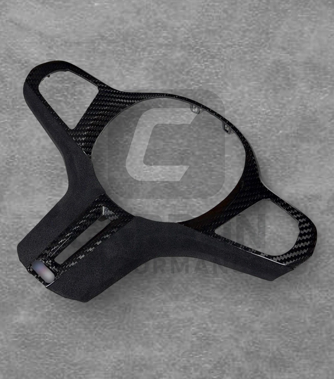 CARBON FIBRE ALCANTARA STEERING WHEEL TRIM FOR BMW - Image 3
