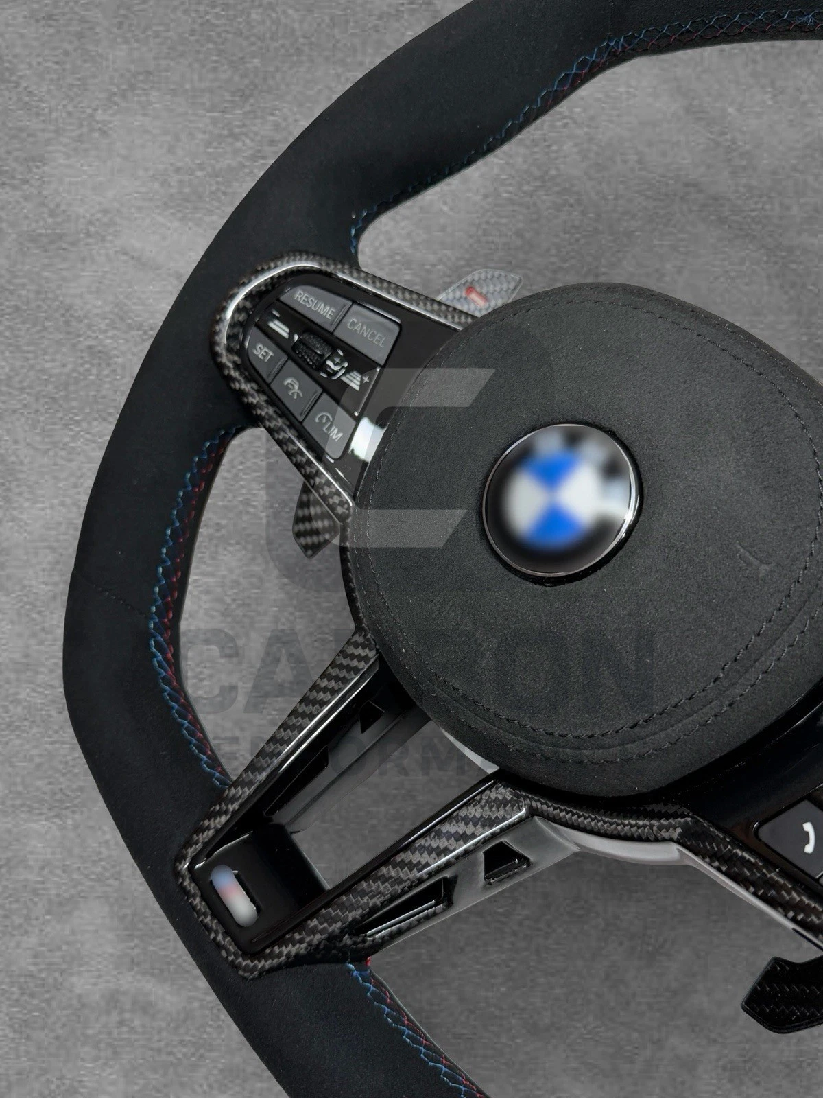 FOR BMW G SERIES STYLE ALCANTARA CARBON STEERING WHEEL - Image 7